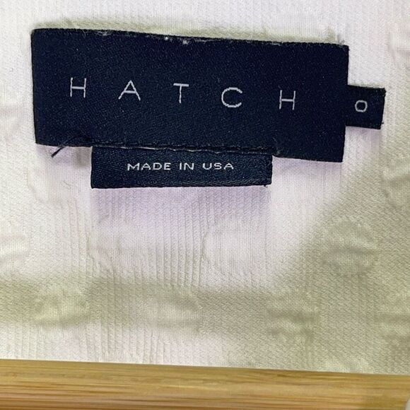 Hatch Cream The Art Maternity 100% Cotton Textured Long Sleeve Jumpsuit Size 0 - Picture 5 of 12